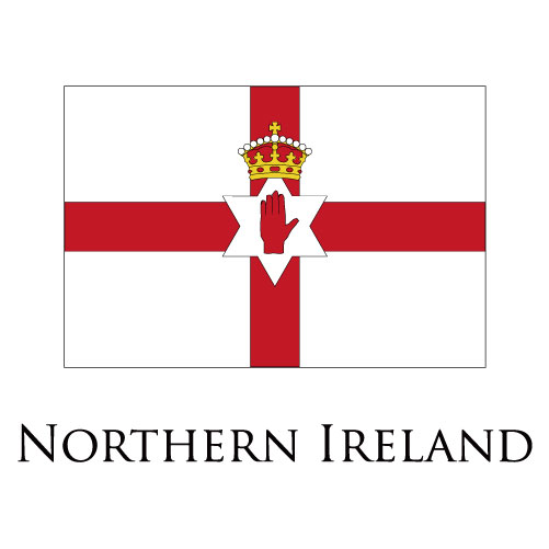 Northern ireland flag logo iron on paper